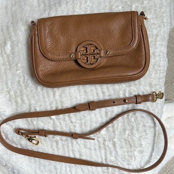 Tory Burch Brown Leather Crossbody Bag - Picture 1 of 11